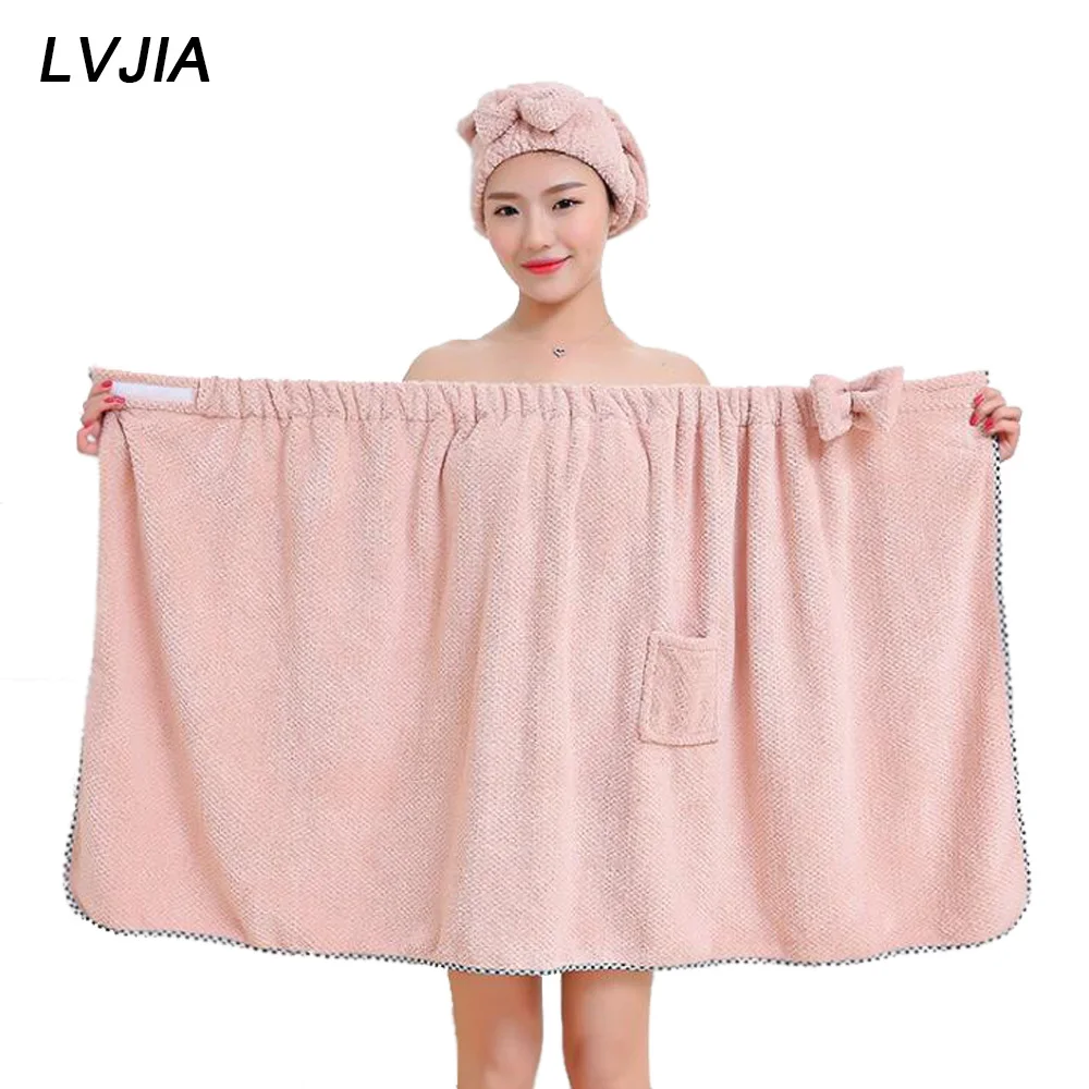 Women's Bathroom Super Absorbent Quick-drying Bath Towel skirt and shower cap Set Microfiber Thick Bath Robe Hair Dry Cap Towel
Women's Bathroom Super Absorbent Quick-drying Bath Towel skirt and shower cap Set Microfiber Thick Bath Robe Hair Dry Cap Towel