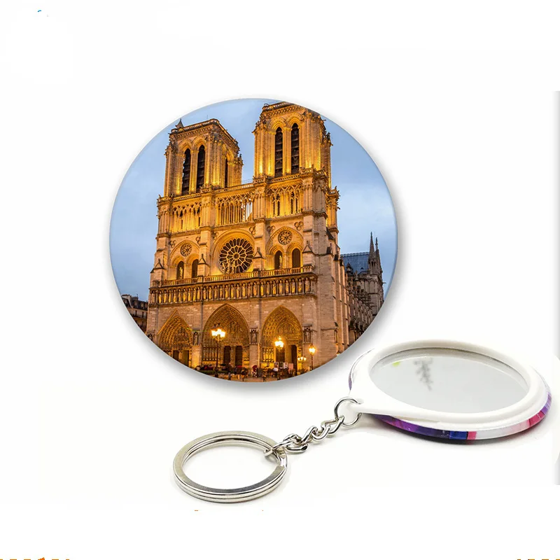 Note Dame De Paris Key Ring Notre Dame De Paris KeyChain Mini Make Up Mirror For Good Friend's Gift Home Classical Decoration
Note Dame De Paris Key Ring Notre Dame De Paris KeyChain Mini Make Up Mirror For Good Friend's Gift Home Classical Decoration