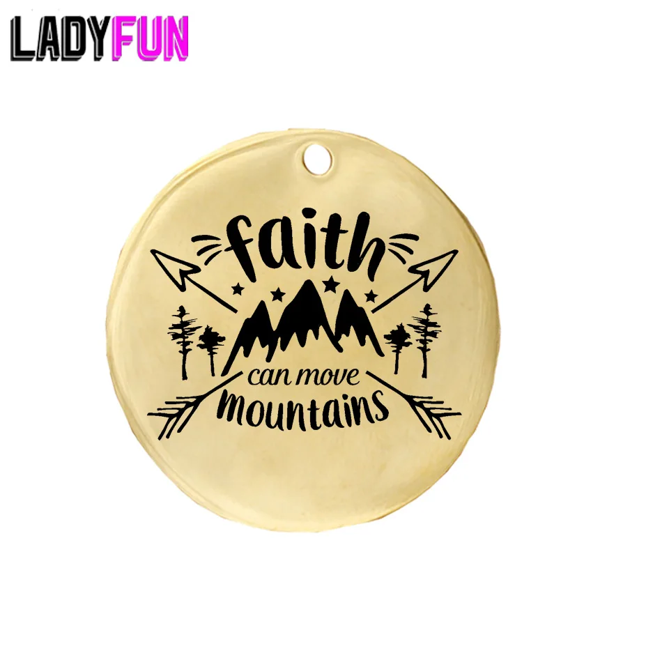 Faith encouragement gift Inspirational Present Faith Can move mountains Stainless Steel Charm 20pcs Wholesale
Faith encouragement gift Inspirational Present Faith Can move mountains Stainless Steel Charm 20pcs Wholesale