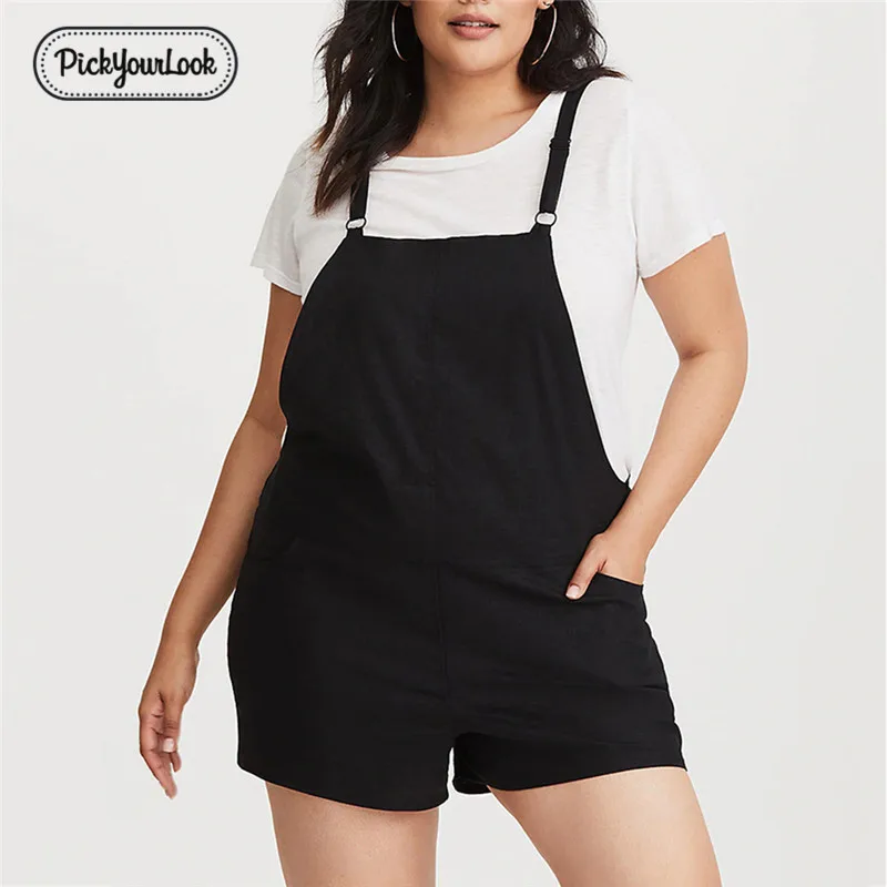 Pickyourlook Women Overalls Jumpsuit Short Bib Pant Plus Size Pocket Solid Black Summer Lady Romper Playsuit Sleeveless Jumpsuit
Pickyourlook Women Overalls Jumpsuit Short Bib Pant Plus Size Pocket Solid Black Summer Lady Romper Playsuit Sleeveless Jumpsuit