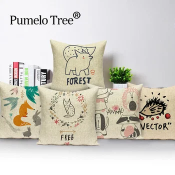 Cartoon Throw Pillow Case Linen Animal Bunny Cushion Cover Decorative Pillows for Sofa Fox Pillow High Quality Custom Cushions
Cartoon Throw Pillow Case Linen Animal Bunny Cushion Cover Decorative Pillows for Sofa Fox Pillow High Quality Custom Cushions
