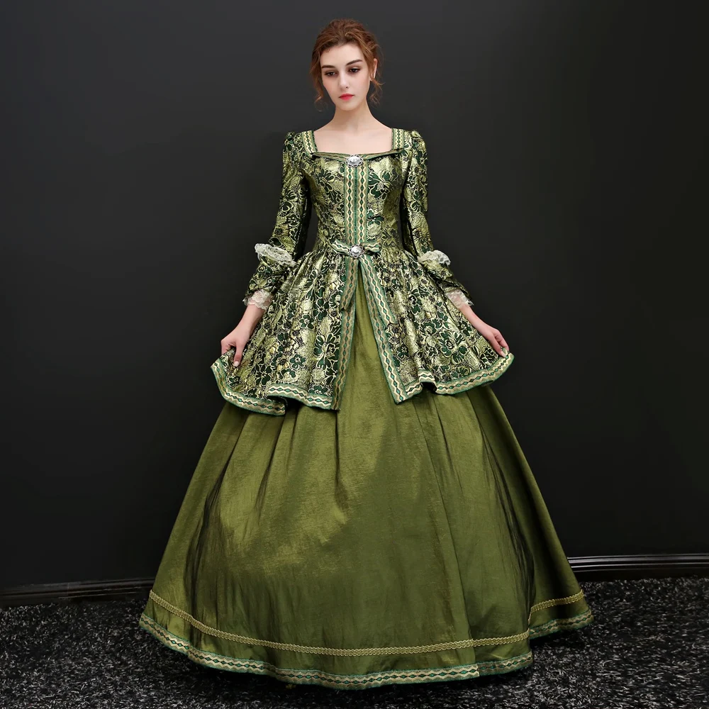 Royal Green Long Sleeve Victorian Rococo Ball Gowns Marie Antoinette Dress Cosplay Vintage Costumes Halloween for Women
Royal Green Long Sleeve Victorian Rococo Ball Gowns Marie Antoinette Dress Cosplay Vintage Costumes Halloween for Women