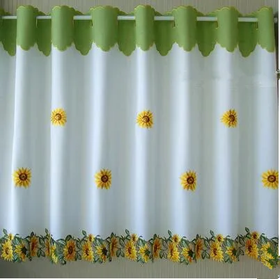 Pipe curtain embroidery art half curtain finished product kitchen curtain coffee curtain sunflower
Pipe curtain embroidery art half curtain finished product kitchen curtain coffee curtain sunflower