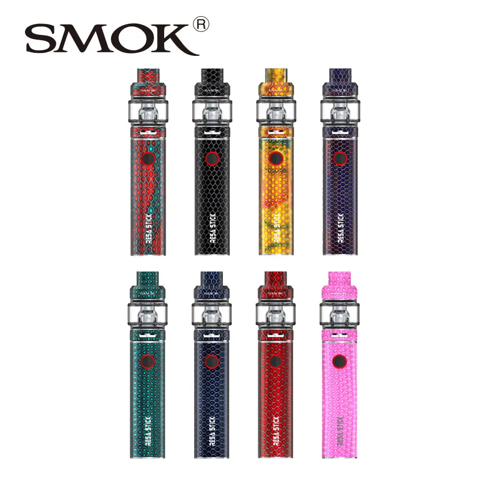 Original SMOK Resa Stick Starter Kit 2000mAh Pen Style Vape Kit with 7.5ml /2ml Resa Baby Tank Cobra Resin Design Mesh Coil
Original SMOK Resa Stick Starter Kit 2000mAh Pen Style Vape Kit with 7.5ml /2ml Resa Baby Tank Cobra Resin Design Mesh Coil