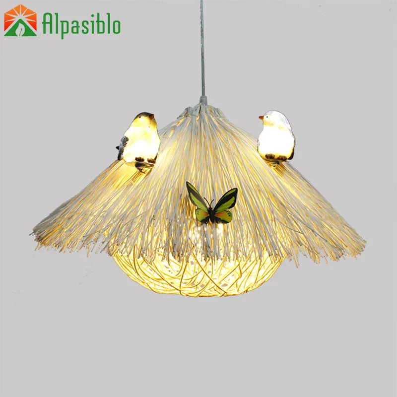 Modern 3D LIGHTING bird LED wicker house pendant lights bar vintage lamp rattan droplight restaurant balcony hand made bird nest
Modern 3D LIGHTING bird LED wicker house pendant lights bar vintage lamp rattan droplight restaurant balcony hand made bird nest