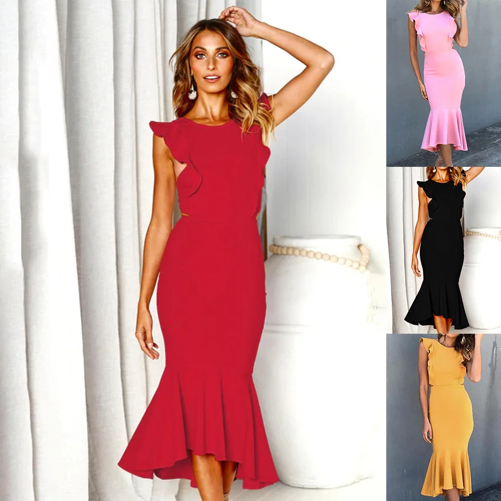European Style Women Summer Dresses Sleeveless Fishtail Slim Girls Elegant Sexy Dress Long Casual Empire Ladies Clothing Red Hot
European Style Women Summer Dresses Sleeveless Fishtail Slim Girls Elegant Sexy Dress Long Casual Empire Ladies Clothing Red Hot