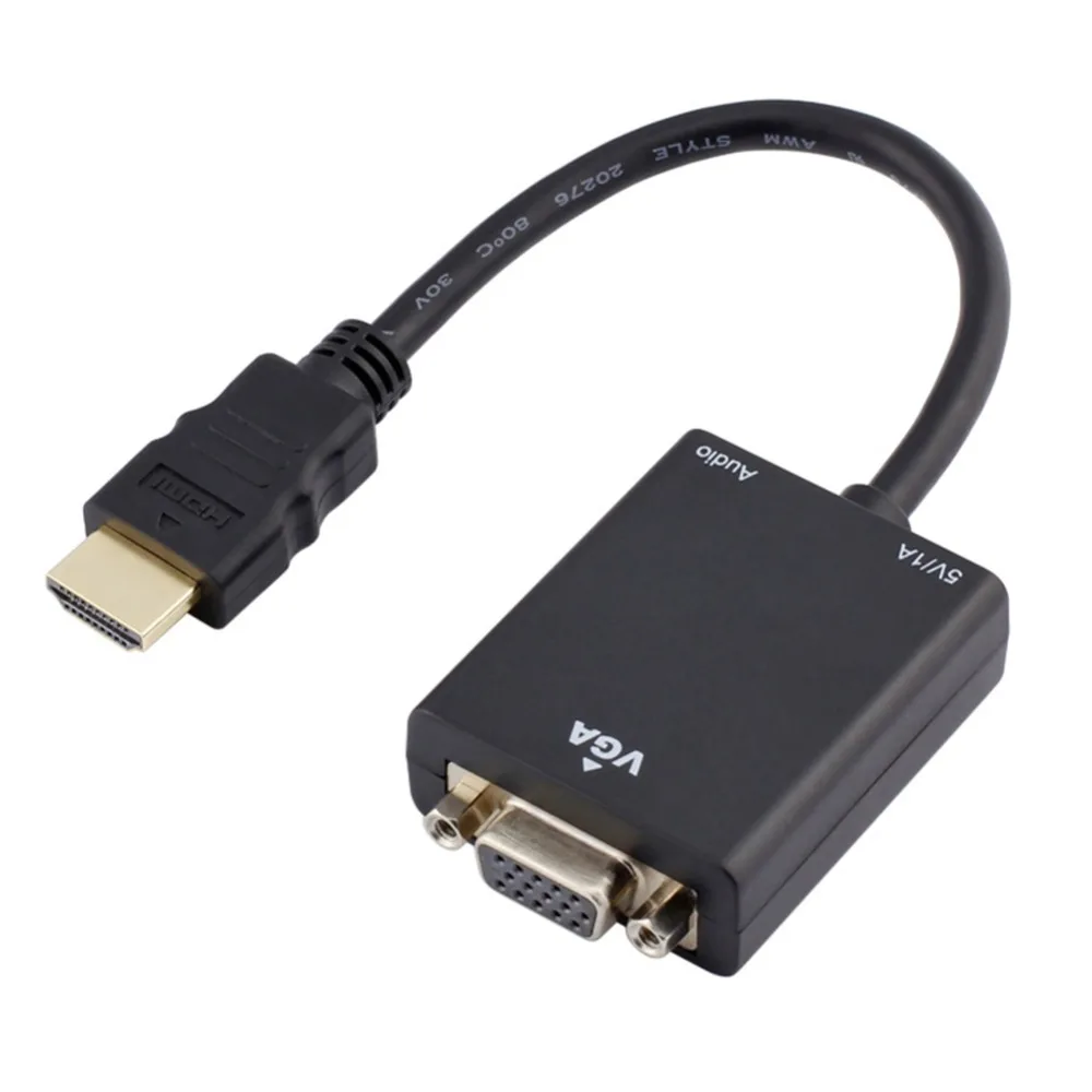 3 в 1 HDMI VGA адаптер конвертер кабель с аудио и порт питания для ПК ноутбука DVD (микро
