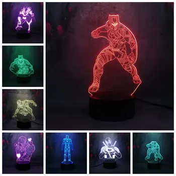 Creative 3D Night Light Decor Table Lamp Kid Holiday Gift 7 color Gradient Mood Lamp Superhero Black panther Deadpool Iron man
Creative 3D Night Light Decor Table Lamp Kid Holiday Gift 7 color Gradient Mood Lamp Superhero Black panther Deadpool Iron man