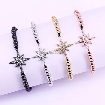 10Pcs Fashion Micro Pave CZ Star Connector and 4mm Copper Beads Women Braiding Macrame Bracelet Jewelry
10Pcs Fashion Micro Pave CZ Star Connector and 4mm Copper Beads Women Braiding Macrame Bracelet Jewelry