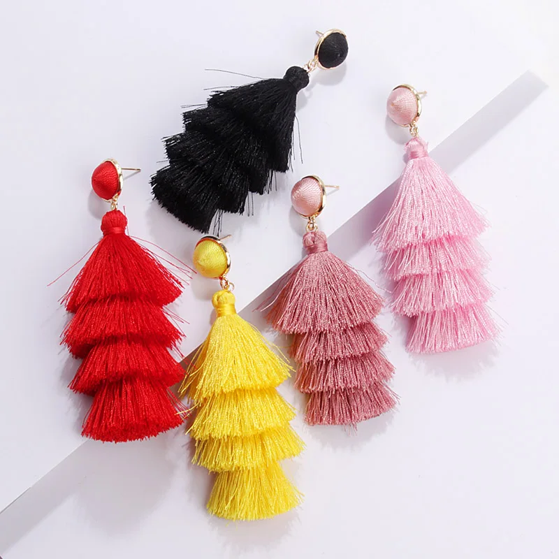 Trendy Boho Exaggerated Long Tassel Drop Earrings Bohemian Statement Gradient Color Dangle Earrings 2019 Women Jewelry Brand
Trendy Boho Exaggerated Long Tassel Drop Earrings Bohemian Statement Gradient Color Dangle Earrings 2019 Women Jewelry Brand