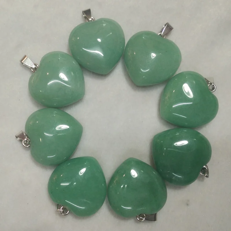 Fashion love heart shape good quality natural Green Aventurine pendants for jewelry making 30mm 8pcs/lot wholesale free 
Fashion love heart shape good quality natural Green Aventurine pendants for jewelry making 30mm 8pcs/lot wholesale free