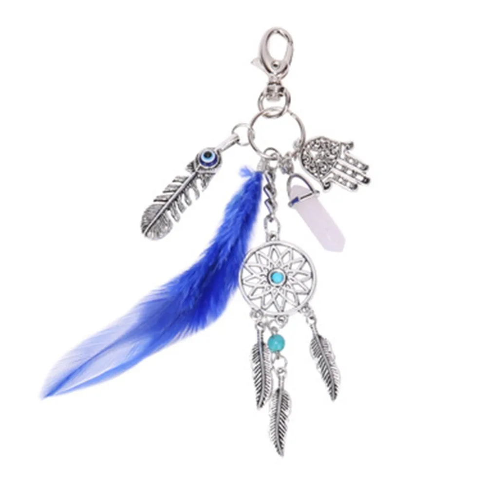 Doreen Box Bohemia Dream Catcher Keychain & Keyring Antique Silver Color Blue Feather Lobster Clasp Fashion Jewelry 1 Piece
Doreen Box Bohemia Dream Catcher Keychain & Keyring Antique Silver Color Blue Feather Lobster Clasp Fashion Jewelry 1 Piece