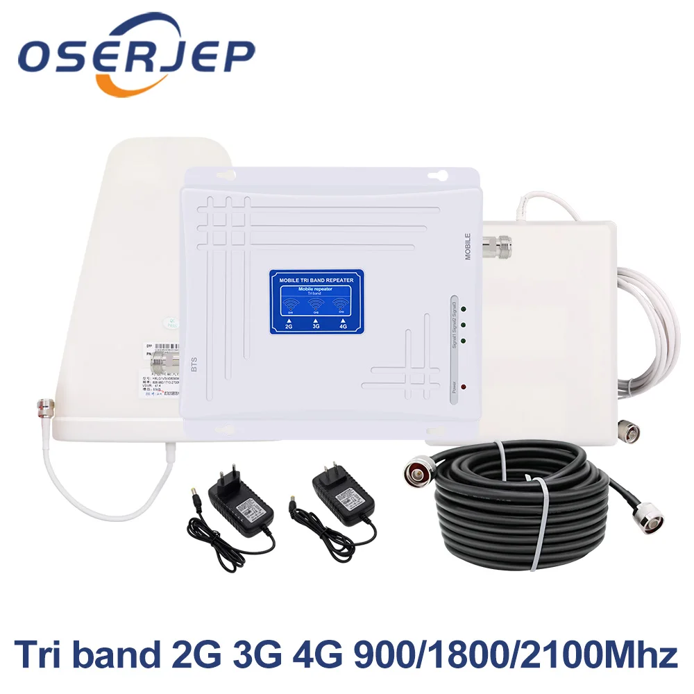 Tri Band 2g 3g 4g Signal Booster 900 1800 2100 MHz GSM WCDMA UMTS LTE Repeater Triband 900/1800/2100 Amplifier+Log/Panel Antenna
Tri Band 2g 3g 4g Signal Booster 900 1800 2100 MHz GSM WCDMA UMTS LTE Repeater Triband 900/1800/2100 Amplifier+Log/Panel Antenna