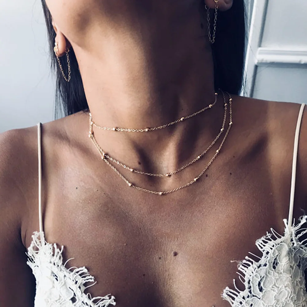 Vienkim Simple Boho Gold Silver Chain Beaded Choker Necklace Woman Layerd Necklaces for Women 2019 Collar Collier Collares Kolye
Vienkim Simple Boho Gold Silver Chain Beaded Choker Necklace Woman Layerd Necklaces for Women 2019 Collar Collier Collares Kolye