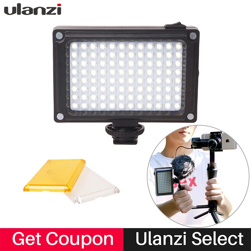 

Ulanzi Mini LED Video Light Photo Lighting on Camera Hotshoe Dimmable LED Lamp for Canon Nikon Sony Camcorder DV DSLR Youtube
