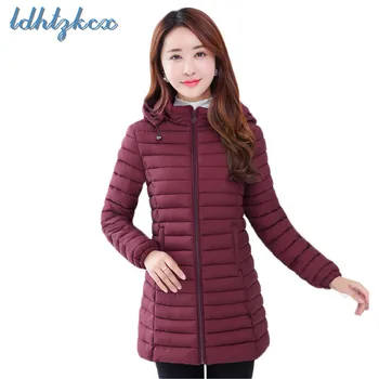 Winter Coat Women 2018 New Black Wine Red and Army Green 3 Colors L-4XL Plus Size Hooded Parkas Long Fashion Slim Thin Coat CX61
Winter Coat Women 2018 New Black Wine Red and Army Green 3 Colors L-4XL Plus Size Hooded Parkas Long Fashion Slim Thin Coat CX61