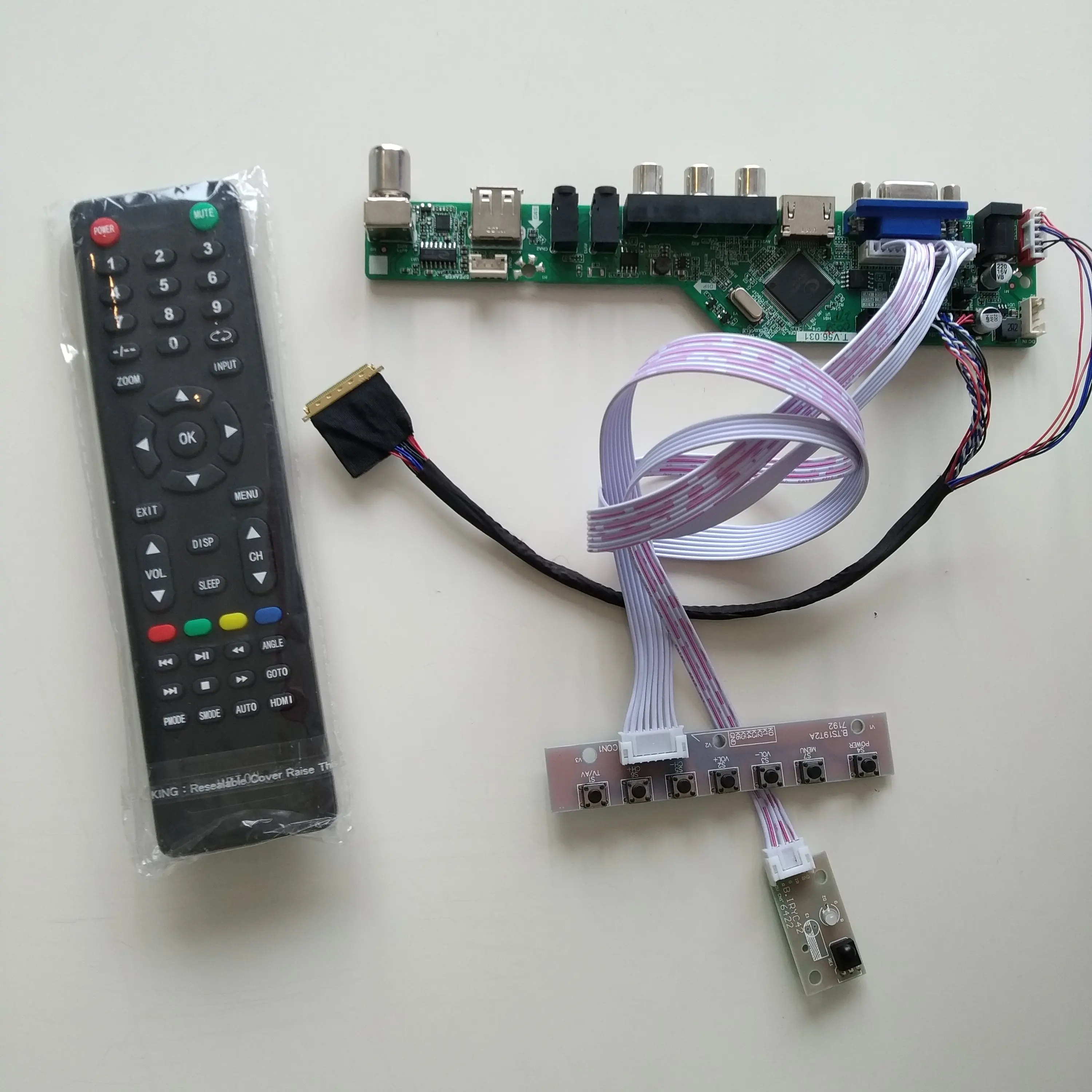 TV HDMI AUDIO USB VGA LCD LED Controller driver Board kit display For 40pin LP173WD1-TLG2 1600X900 panel screen
TV HDMI AUDIO USB VGA LCD LED Controller driver Board kit display For 40pin LP173WD1-TLG2 1600X900 panel screen