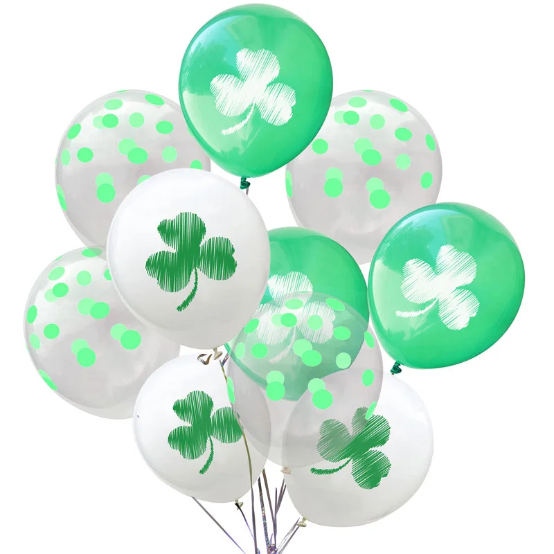 10Pcs Clover Latex Balloons Birthday Party Decorations St. Patrick's Day Green Confetti Balloons Wedding Party Supplies
10Pcs Clover Latex Balloons Birthday Party Decorations St. Patrick's Day Green Confetti Balloons Wedding Party Supplies