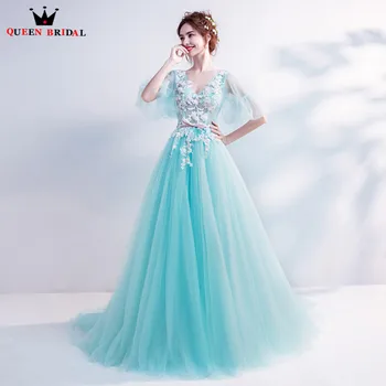Sky Blue Formal Elegant Half Sleeve A-line Tulle Lace Appliques 2020 New Evening Dress Party Gowns Dress Evening Gown JE15
Sky Blue Formal Elegant Half Sleeve A-line Tulle Lace Appliques 2020 New Evening Dress Party Gowns Dress Evening Gown JE15