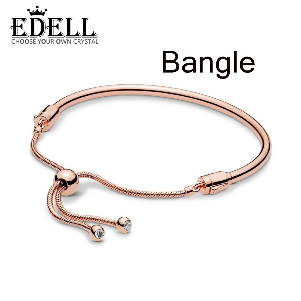 EDELL 100% 925 Sterling Silver New 2019 Spring 587953CZ ROSE Moments Sliding Bangle Adjustable Size DIY Beaded Charm Gift
EDELL 100% 925 Sterling Silver New 2019 Spring 587953CZ ROSE Moments Sliding Bangle Adjustable Size DIY Beaded Charm Gift