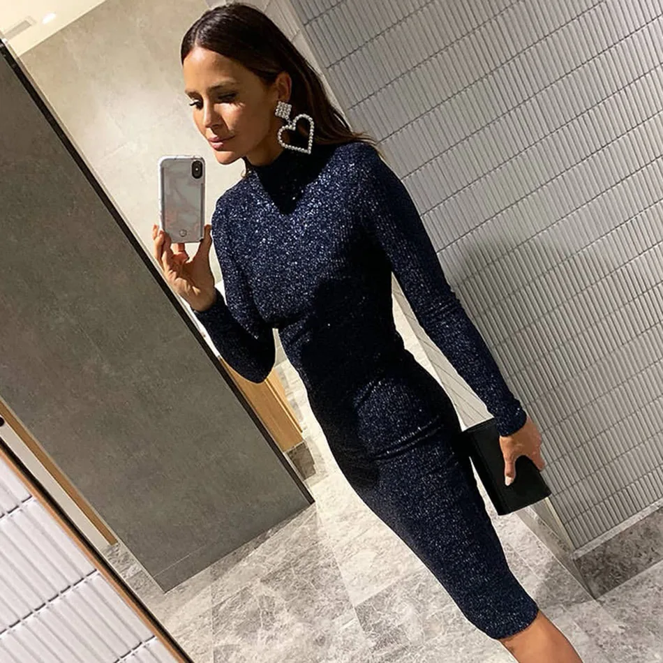 Long Sleeve Dress Sexy O Neck Women Dress 2019 Spring Vestidos Knee-Length Nightclub Clothes Evening Party Dresses
Long Sleeve Dress Sexy O Neck Women Dress 2019 Spring Vestidos Knee-Length Nightclub Clothes Evening Party Dresses