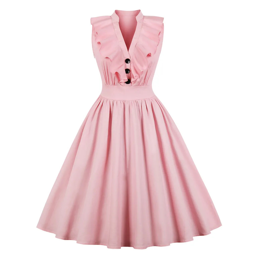 Vintagr Dress 2018 Summer Elegant 50s 60s Retro Dress Women's Vintage Sweat Pink Party Feminino Vestidos
Vintagr Dress 2018 Summer Elegant 50s 60s Retro Dress Women's Vintage Sweat Pink Party Feminino Vestidos