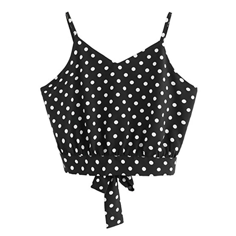 Women's Self Tie Back V Neck Dot Print Crop Cami Top Camisole Blouse Summer Beach Vest Bare Midriff Casual Womens Basic Tops
Women's Self Tie Back V Neck Dot Print Crop Cami Top Camisole Blouse Summer Beach Vest Bare Midriff Casual Womens Basic Tops
