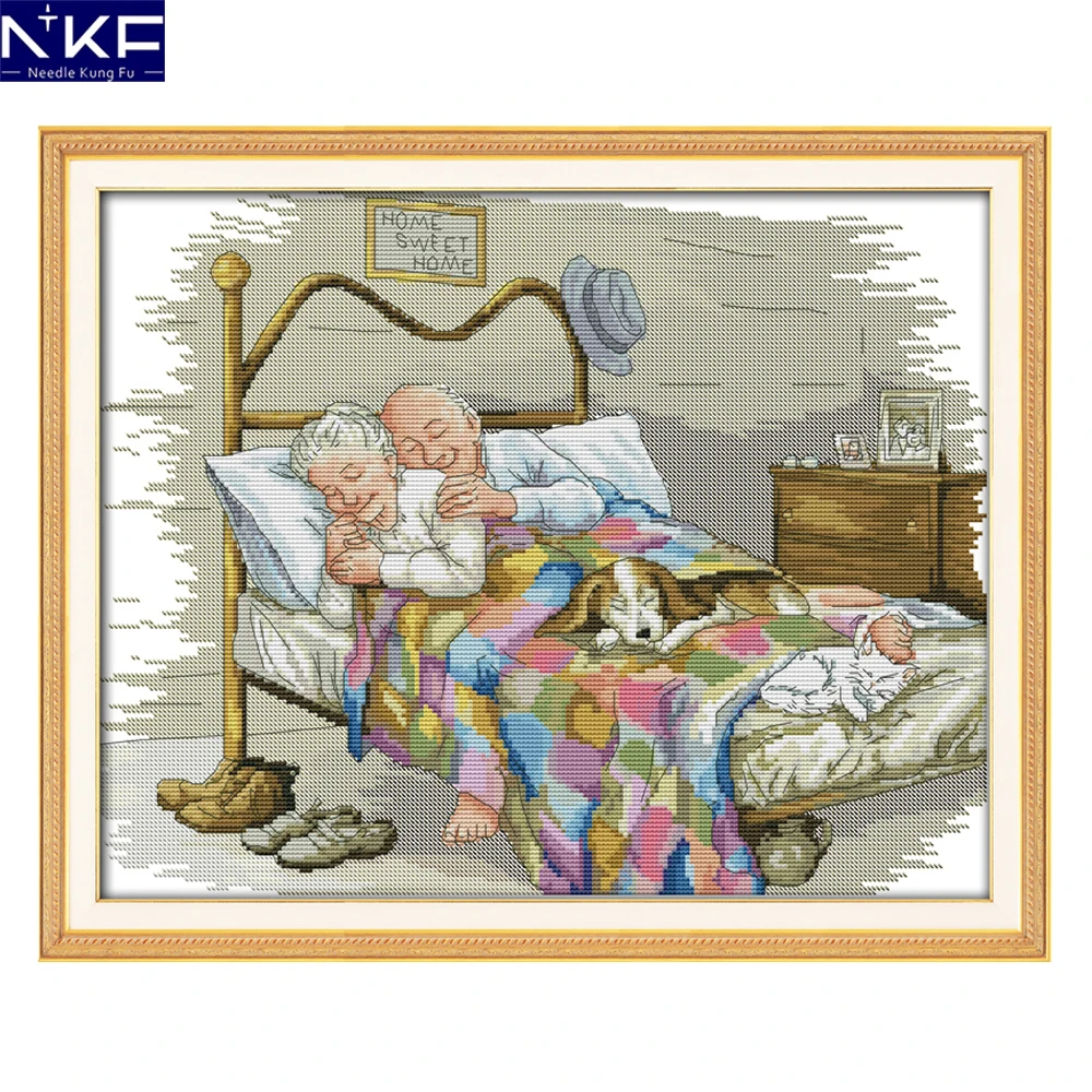 NKF The old married couple needle craft cross stitch charts handcraft counted canvas cross stitch kit for home decoration
NKF The old married couple needle craft cross stitch charts handcraft counted canvas cross stitch kit for home decoration