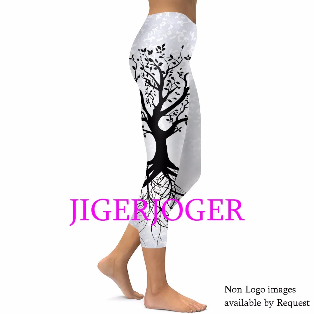 JIGERJOGER Spring Yellow Ganesha Capris Leggings JIGERJOGER Spring Yellow Ganesha Capris Leggings