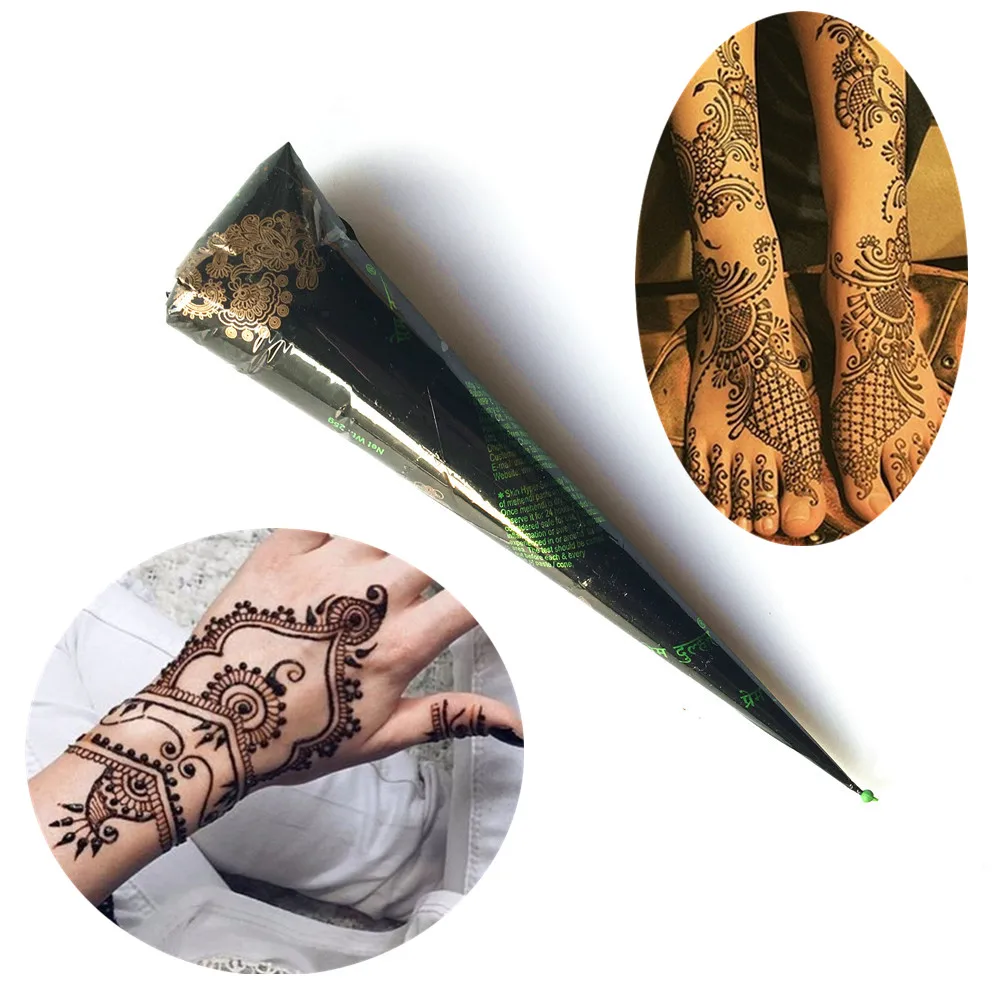 HOT Henna Waterproof Tattoo Cones Brown Color Women Body Hands Finger Legs Diy Drawing Brown White Blue Color Tattoo Cream Cone
HOT Henna Waterproof Tattoo Cones Brown Color Women Body Hands Finger Legs Diy Drawing Brown White Blue Color Tattoo Cream Cone