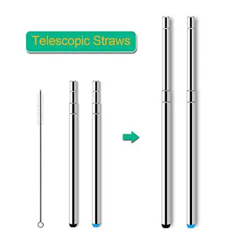 Reusable Stainless Steel Straws, Telescopic Straw, Medical Grade Food Grade Straw Portable Hard Shell Cleaning Brush (2 Pack)
Reusable Stainless Steel Straws, Telescopic Straw, Medical Grade Food Grade Straw Portable Hard Shell Cleaning Brush (2 Pack)