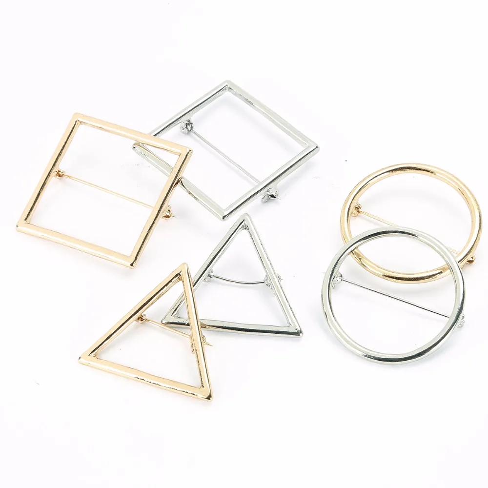 Simple Geometric Brooch Gold Silver Metal Round Triangular Square Fashion Badge Women Men Shirt Pin Jewelry Accessories
Simple Geometric Brooch Gold Silver Metal Round Triangular Square Fashion Badge Women Men Shirt Pin Jewelry Accessories