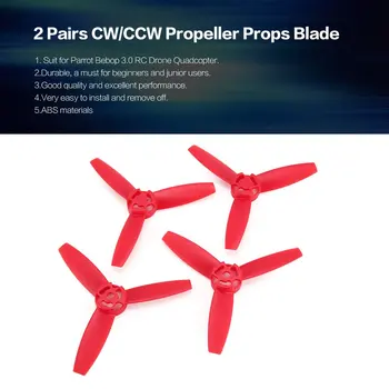 hot!2 Pairs CW/CCW Propeller Props Blade for Parrot Bebop 3.0 RC Drone Quadcopter Aircraft UAV Spare Parts Accessories Component 
hot!2 Pairs CW/CCW Propeller Props Blade for Parrot Bebop 3.0 RC Drone Quadcopter Aircraft UAV Spare Parts Accessories Component
