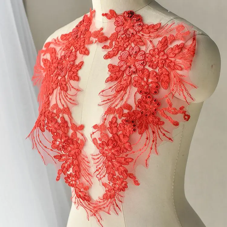 White Black Red Embroidered Car Bone Lace Sequins Flowers Bridal Jewelry Handmade DIY Material Applique Accessories 1Piar/2Pcs
White Black Red Embroidered Car Bone Lace Sequins Flowers Bridal Jewelry Handmade DIY Material Applique Accessories 1Piar/2Pcs