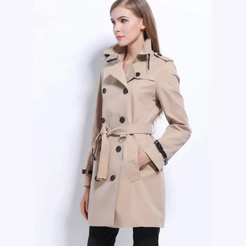 2018 Autumn New Europe America Turn-down Collar Woman Classic Double Breasted Trench Coat Waterproof Raincoat Business Outerwear
2018 Autumn New Europe America Turn-down Collar Woman Classic Double Breasted Trench Coat Waterproof Raincoat Business Outerwear