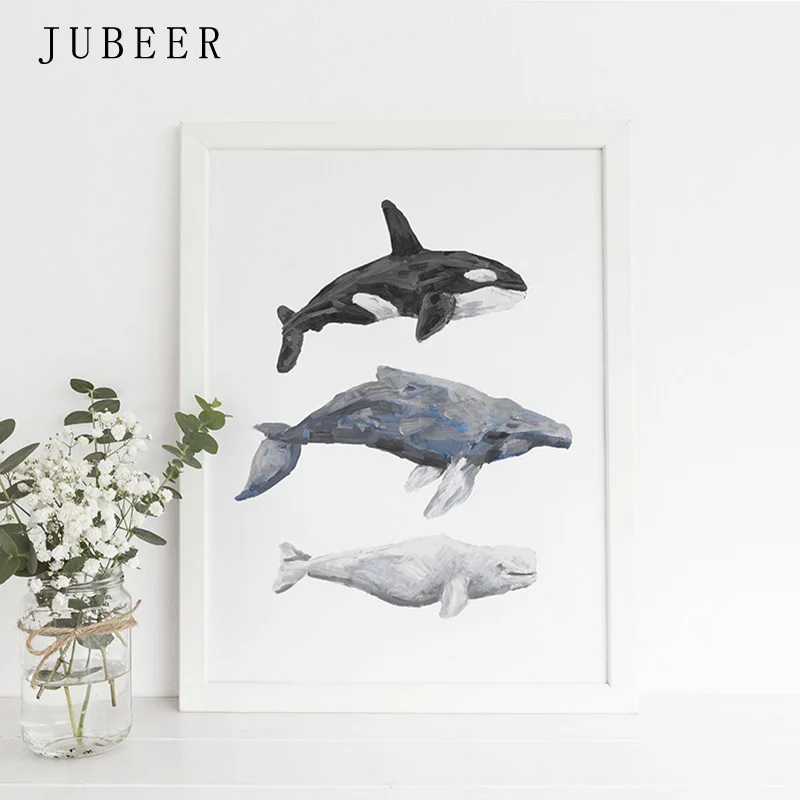 Nordic Style Whale Painting Print Orca Humpback and Beluga Nautical Nursery Wall Art Canvas Poster Animal Decorative Picture
Nordic Style Whale Painting Print Orca Humpback and Beluga Nautical Nursery Wall Art Canvas Poster Animal Decorative Picture