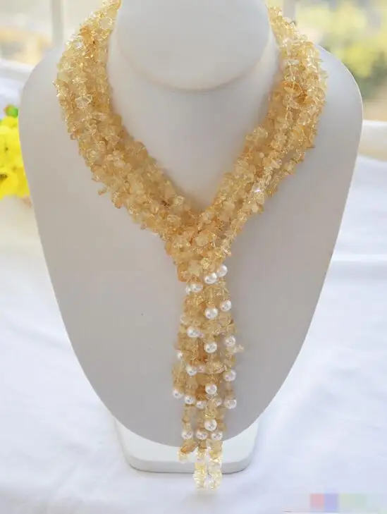 song voge gem nanJ2464 4strands citrine detritus round freshwater pearl necklace
song voge gem nanJ2464 4strands citrine detritus round freshwater pearl necklace