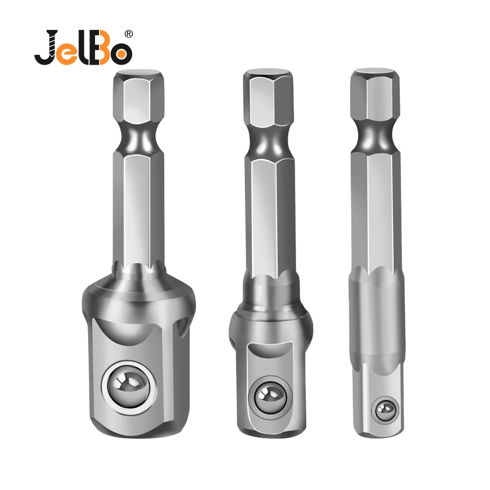 JelBo 3Pcs Hex Shank Socket Adapter Extension Set, 1/4 "3/8" 1/2 " Chrome Vanadium Steel Drill Bits Power Accessories Tools Set
JelBo 3Pcs Hex Shank Socket Adapter Extension Set, 1/4 "3/8" 1/2 " Chrome Vanadium Steel Drill Bits Power Accessories Tools Set