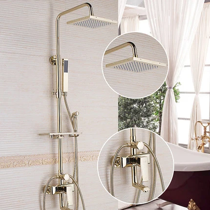 Classic Luxury PVD Rose Gold Plate Shower Set Antique Lifting Wall Mounted 8" Rainfall Shower Mixer Tap Faucet 4-functions Mixer
Classic Luxury PVD Rose Gold Plate Shower Set Antique Lifting Wall Mounted 8" Rainfall Shower Mixer Tap Faucet 4-functions Mixer