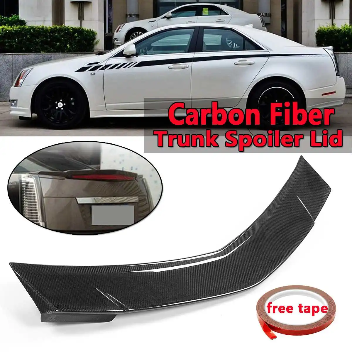 Car Real Carbon Fiber Rear Trunk Spoiler Lid Wing For Cadillac CTS Sedan 2008-2013 Rear Wing Spoiler Rear Trunk Roof Wing
Car Real Carbon Fiber Rear Trunk Spoiler Lid Wing For Cadillac CTS Sedan 2008-2013 Rear Wing Spoiler Rear Trunk Roof Wing
