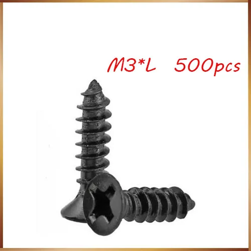 500PCS-M3*6/8/10...25 Black Small Screw Countersunk Head Tapping Screws Electronic Tapping Head
500PCS-M3*6/8/10...25 Black Small Screw Countersunk Head Tapping Screws Electronic Tapping Head
