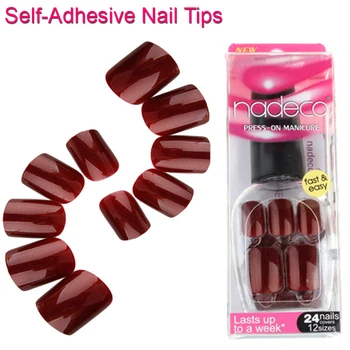 12Sets Full Cover Dark Maroon Self-Adhesive Fake Nail Polish Tips Red Brown Pre-glued Nails Pure Color French Manicure RCP-43
12Sets Full Cover Dark Maroon Self-Adhesive Fake Nail Polish Tips Red Brown Pre-glued Nails Pure Color French Manicure RCP-43