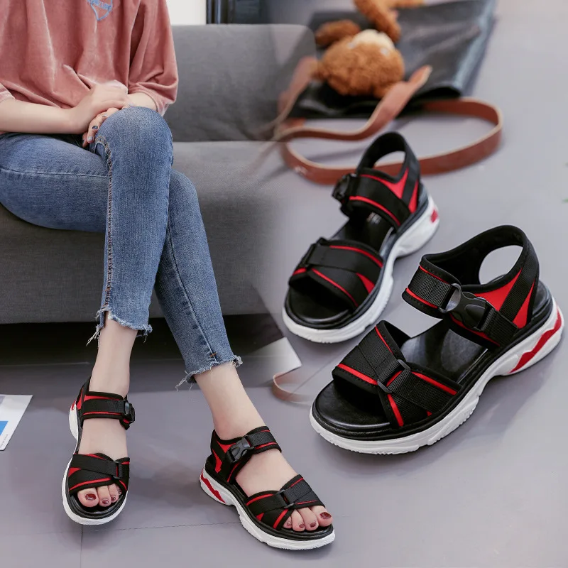 JINBEILEE Flat Casual Sports Wind Ladies Sandals Color Matching Fashion Wild Students Beach Sandals Women
JINBEILEE Flat Casual Sports Wind Ladies Sandals Color Matching Fashion Wild Students Beach Sandals Women