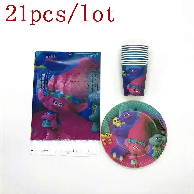 21pcs/lot Trolls Happy Birthday Kids Party Decorations Baby Shower Paper Plate Cup Tablecloth Party Supplies Tableware Sets
21pcs/lot Trolls Happy Birthday Kids Party Decorations Baby Shower Paper Plate Cup Tablecloth Party Supplies Tableware Sets
