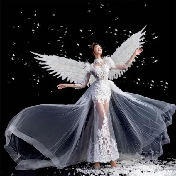 COS Costume adult's white Angel feather wings for Model's photography Catwalk show Party wear Displays shooting props
COS Costume adult's white Angel feather wings for Model's photography Catwalk show Party wear Displays shooting props