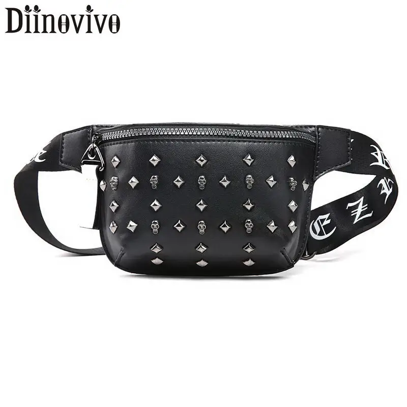 DIINOVIVO Waist Bag Men Chest Bag New Skull Rivet Leather School Fanny Pack Women Waist Pack High Quality Shoulder Bags WHDV1106
DIINOVIVO Waist Bag Men Chest Bag New Skull Rivet Leather School Fanny Pack Women Waist Pack High Quality Shoulder Bags WHDV1106