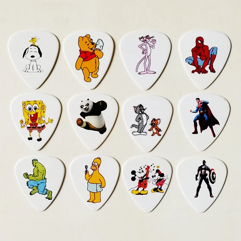 High Quality 1.5mm Thicknes Celluloid Famous Cartoon Printing Guitar Picks/Plectrum with one side
High Quality 1.5mm Thicknes Celluloid Famous Cartoon Printing Guitar Picks/Plectrum with one side