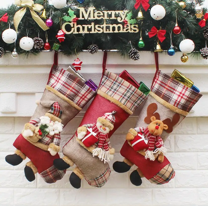 Merry Christmas 23.5x49x26.5cm cute santa claus+elk+santa boy candy bag Christmas tree stand Hanging socks Gift party decor
Merry Christmas 23.5x49x26.5cm cute santa claus+elk+santa boy candy bag Christmas tree stand Hanging socks Gift party decor
