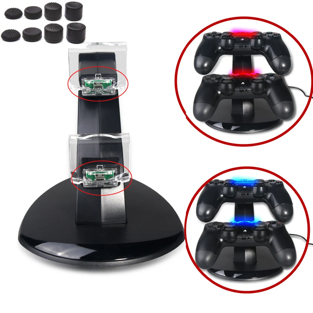 Dual USB Port Red/Blue LED Indicator Charging Dock Station Stand Charger For Sony Playstation 4 PS4/ PS4 Pro PS4 Slim Controller
Dual USB Port Red/Blue LED Indicator Charging Dock Station Stand Charger For Sony Playstation 4 PS4/ PS4 Pro PS4 Slim Controller