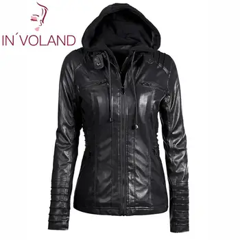 Women Outwears Casual Full-Zip O Neck Long Sleeve Synthetic Spring Autumn Leather Hooded Solid Jacket Zipper Tops 
Women Outwears Casual Full-Zip O Neck Long Sleeve Synthetic Spring Autumn Leather Hooded Solid Jacket Zipper Tops